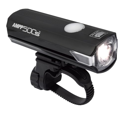 CATEYE AMPP USB Rechargeable Bike Light  High Visibility Super Bright OptiCubeTM Headlight for Commuters, Road Cyclists & Mountain Bikers, Day & Night Riding Modes, IPX4 Waterproof, Tough & Durable