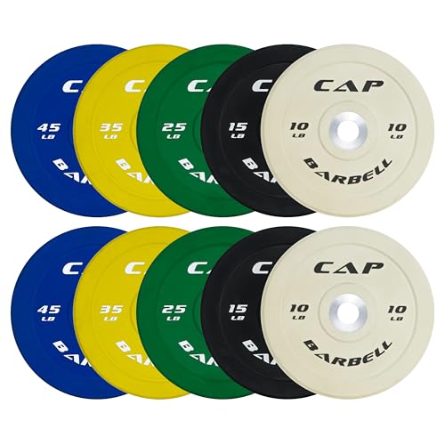 CAP Barbell 2-Inch Olympic Bumper Plate Weight Set (Pro)