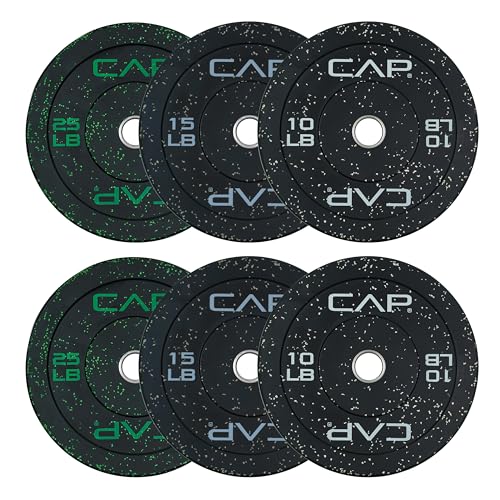 CAP Barbell 2-Inch Bumper Set & 6-Post Rack