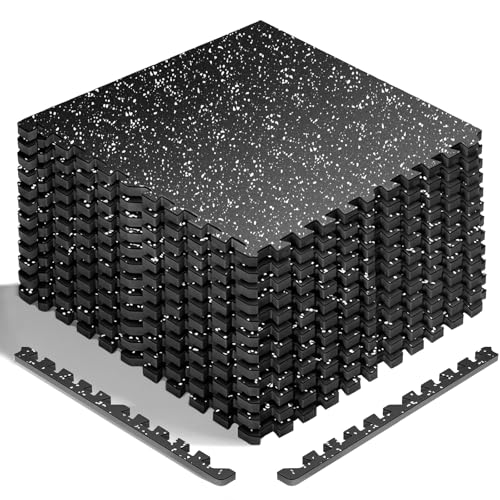 HAPBEAR 0.56'' Thick 12 Pcs 48 Sq Ft Exercise Equipment Mats