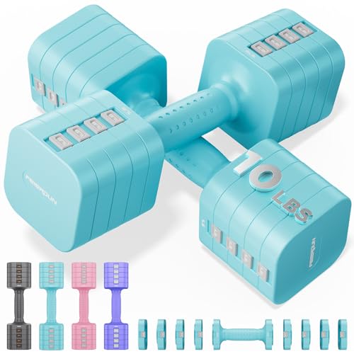 FEIERDUN 5-in-1 Adjustable Dumbbell Set