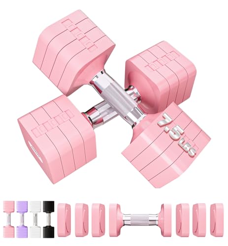 15LB 20LB 40LB 50LB Adjustable Dumbbell Set Free Weights Dumbbells Set for Women Men Hand Weights Sets Adjust Dumbbell Weight Sets for Home Gym Exercise Workout Strength Training Equipments