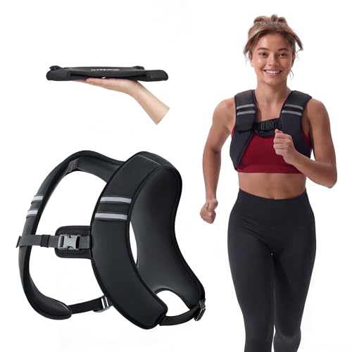 ZELUS Weighted Vest, Z-Fit Soft Iron Weighted Vest for Women and Men, 5lb/10lb/15lb Weight Vest with Reflective Stripes & Adjustable Straps, Ultra Thin Weight Vest for Home Gym Strength Training