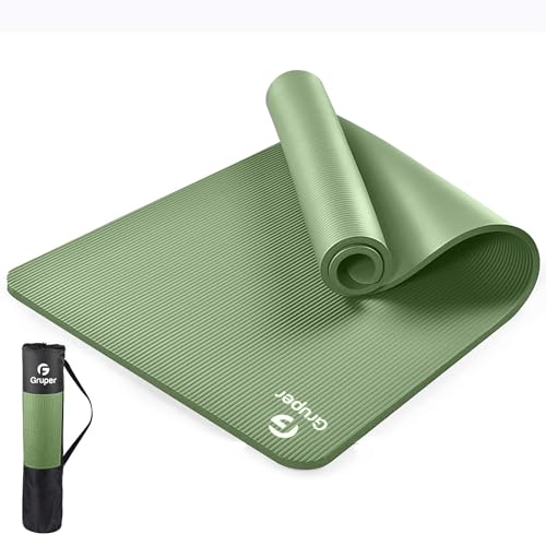 Yoga Mat Non Slip NBR Thick Yoga Mat, 72"L x 32"/24"W x 0.6"/0.4"TH (185cm x 80cm/61cm x 15mm/10mm), Anti-Tear Exercise Mat with Carrying Strap and Bag, Workout Mats for Yoga, Pilates, Floor Exercises