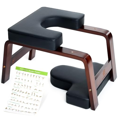 BODYWAKER Yoga Headstand Bench (Chocolate Black)