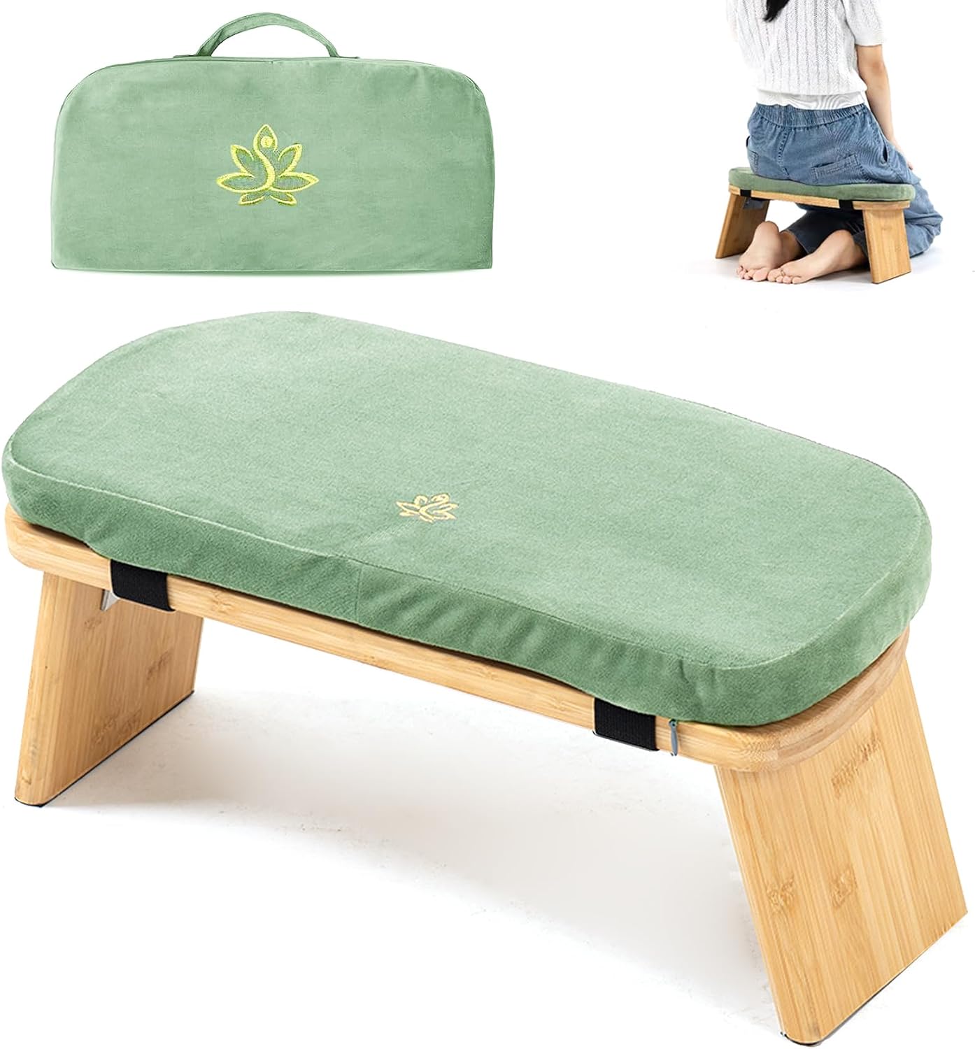 Estleys Bamboo Meditation Bench (Green)