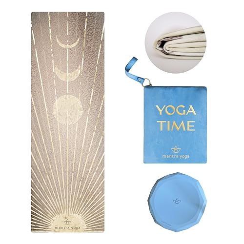 Mantra Yoga Travel PRO 1.5mm - Foldable Fitness & Exercise Mat with Bag | Lightweight, Compact & Eco-Friendly | Non-Slip & Washable | For All Types of Yoga | 72" L x 24" W | 2.6 lbs