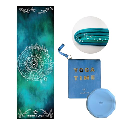 Mantra Yoga Travel PRO 1.5mm - Foldable Fitness & Exercise Mat with Bag | Lightweight, Compact & Eco-Friendly | Non-Slip & Washable | For All Types of Yoga | 72" L x 24" W | 2.6 lbs