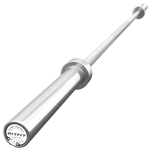 RITFIT 7FT Olympic Barbell for Strength and Weightlifting Training - 2 Inch Olympic Bar for Squat, Deadlift, Bench Press, Curl, Overhead Press - 500lbs/1000lbs/1500lbs Capacity