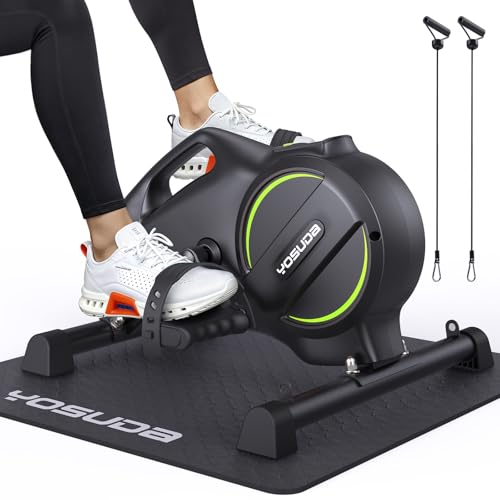 YOSUDA Under Desk Bike Pedal Exerciser - Magnetic Mini Exercise Bike for Arm/Leg Exercise, Desk Pedal Bike for Home/Office Workout