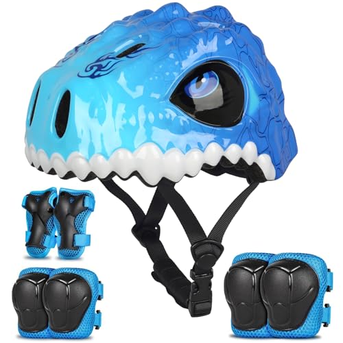 Toddler Kids Bike Helmet,3D Dinosaur Helmets for Boys Girls Infant/Baby to Children 1/2/3/4/5/6/7/8 Years Old Lightweight Adjustable Multi-Sports Bicycle Scooter Skateboard Skating Cycling