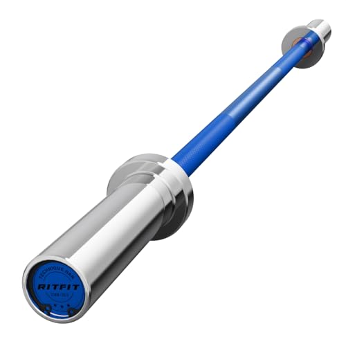 RITFIT Olympic Barbell 4ft/4.8ft/6ft - 2 Inch Weight Bar for Strength Training, Weightlifting, Squat, Deadlift, Bench Press, Curl, Overhead Press - 350lbs/500lbs Capacity