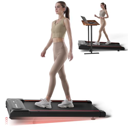 Walking Pad with Auto Incline, Under Desk Folding Treadmill with Remote Control and LED Display for Home Office, 3HP Portable Walking Jogging Running Machine, 300 LB Capacity