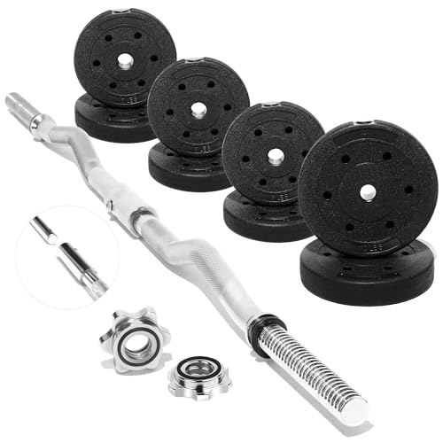 Yes4All 50 lb Curl Bar Set