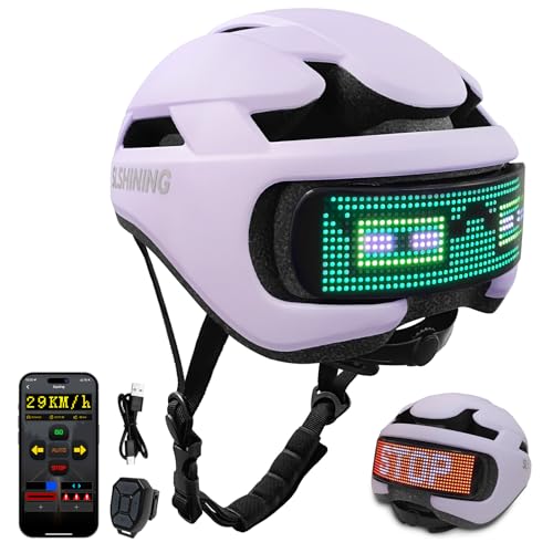 Smart Bike Helmet with Light: Bicycle Helmets for Adult Teens for Mountain & Road Cycling Electric Scooter Skateboard Skating
