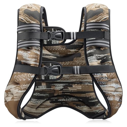 ZELUS Weighted Vest, 6lb/8lb/12lb/16lb/20lb/25lb/30lb Weight Vest with Reflective Stripe for Workout, Strength Training, Running, Fitness, Muscle Building, Weight Loss, Weightlifting