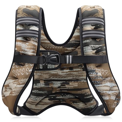 ZELUS Weighted Vest, 6lb/8lb/12lb/16lb/20lb/25lb/30lb Weight Vest with Reflective Stripe for Workout, Strength Training, Running, Fitness, Muscle Building, Weight Loss, Weightlifting