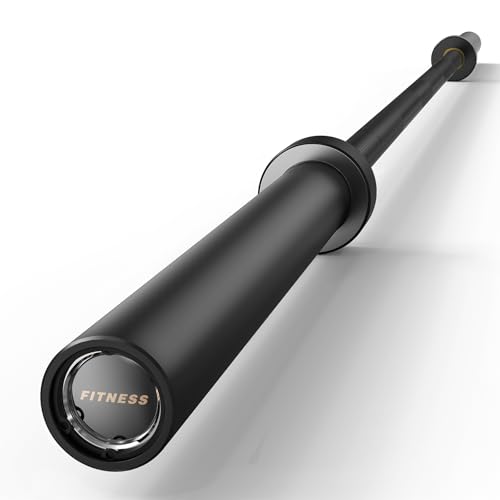 PAPABABE Olympic Barbell 2inch 45lb Weight Bar for Strength Training 7ft Olympic Bar 1000lb Weight Capacity Chrome/Zinc Plating Knurled Grip for Bench Press Deadlift Squat