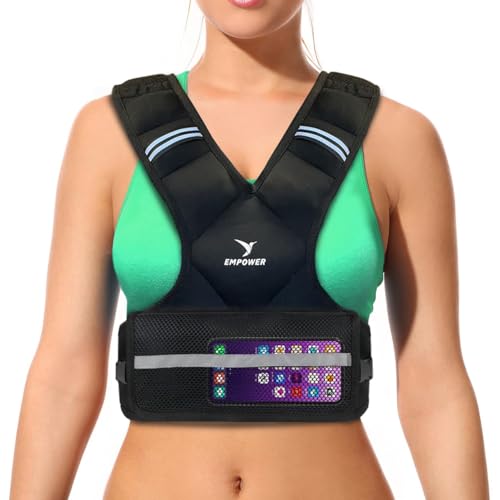 Empower Weighted Walking Vest for Women  Strengthen Muscles, Boost Bone Health, and Burn More Calories, fixed 8lbs, adjustable (4in1) 4-10lbs or (4in1) 10-16lbs