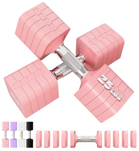 15LB 20LB 40LB 50LB Adjustable Dumbbell Set Free Weights Dumbbells Set for Women Men Hand Weights Sets Adjust Dumbbell Weight Sets for Home Gym Exercise Workout Strength Training Equipments