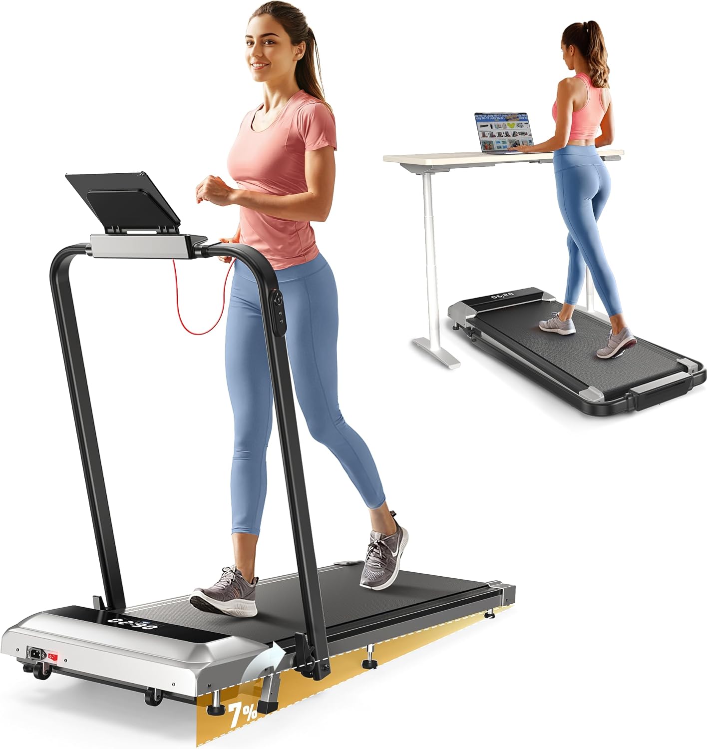 TOPUTURE Walking Pad Under Desk Treadmill