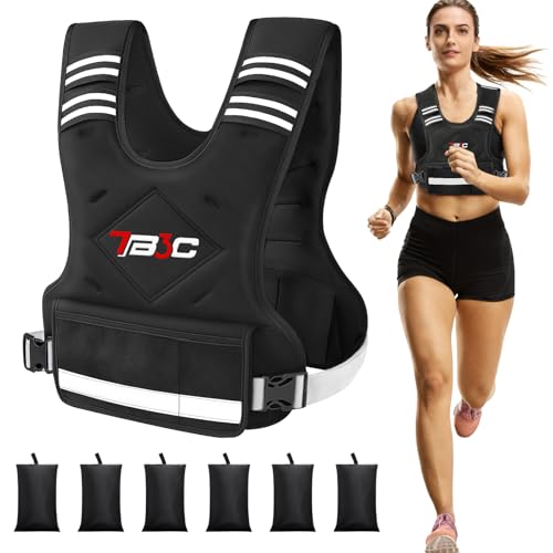 Adjustable Weighted Vest for Men and Women,04-10lb/11-20lb/20-32lb Vest with 6 Ironsand Weights for Strength Training,Body Weight Vest Exercise Set for Running, Walking and Home Workouts