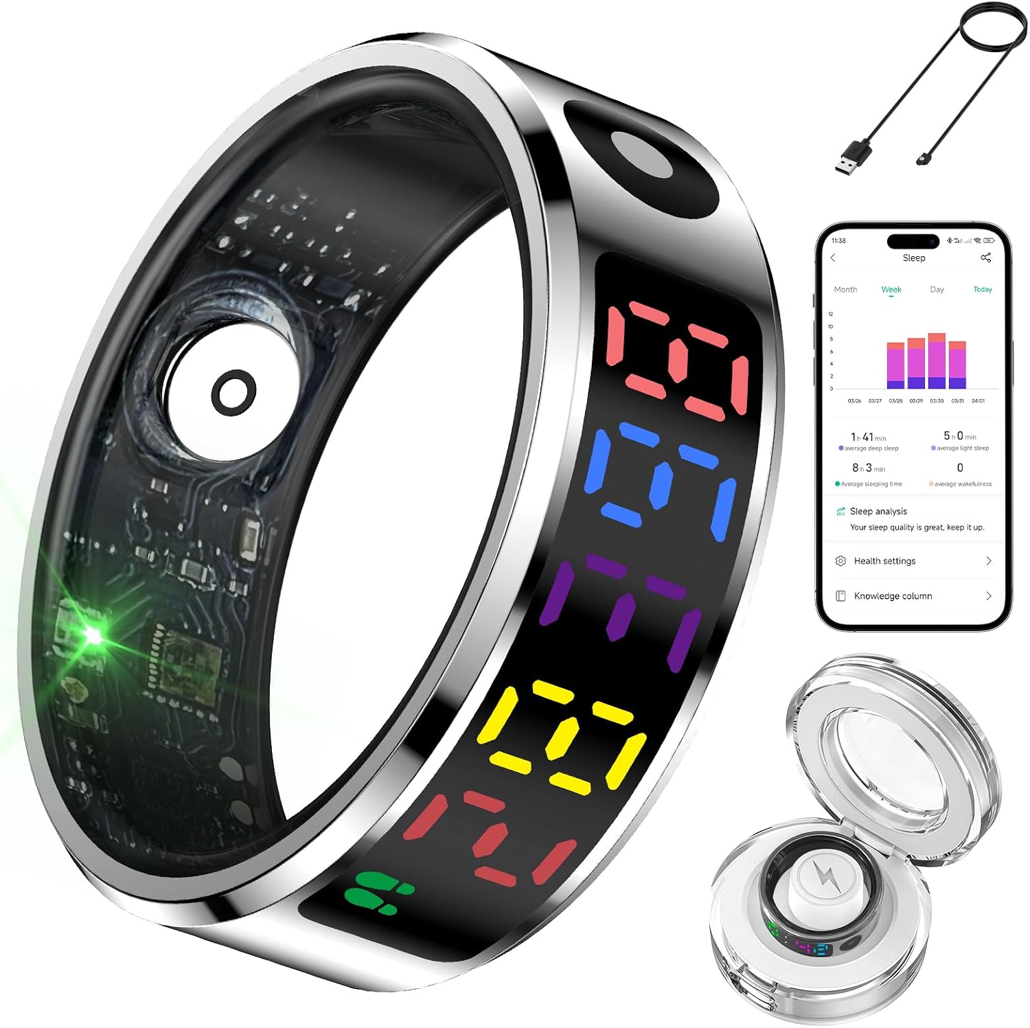 Smart Ring with Color Screen (Hivisuals)