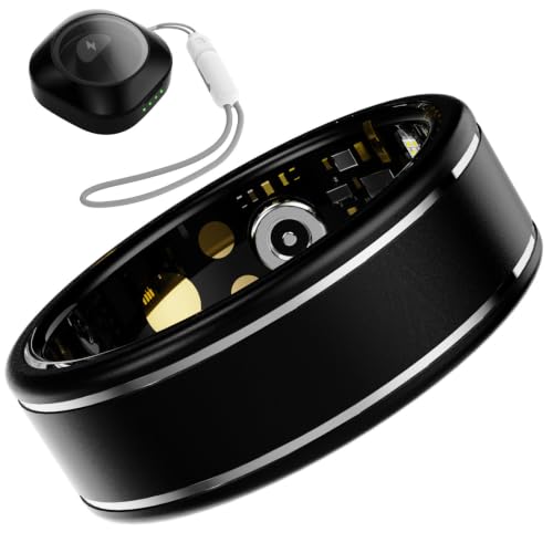 Anarow Activity Tracker Ring (Black, 7)