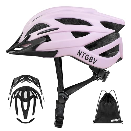 Adult Bike Helmet for Men/Women with Helmet Bag 2 Removable Moisture-Wicking Liners & Visors Lightweight Shockproof Adjustable Design CPSC 1203 & EN 1078 Safety Certified for Road/Commute/MTB
