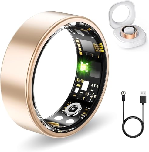 Smart Health Rings for Women Men (Gold, 9#)