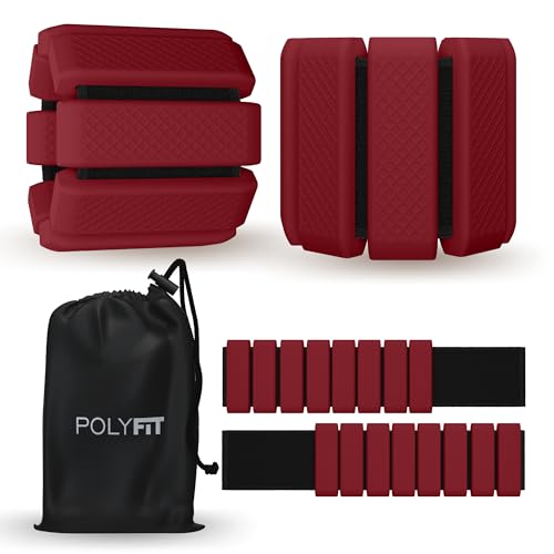 Polyfit Wrist & Ankle Weights - 1 Pair - Wearable Ankle Weights for Women and Men - Wearable Bracelet for Exercise, Yoga, Walking, Running, Dance, Barre, Pilates, Cardio, Aerobics