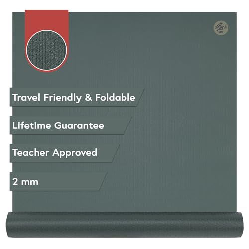 Manduka PRO Travel Yoga Mat - 2mm | Foldable & Travel Friendly | Lifetime Durability | Teacher Approved | Hygienic Construction