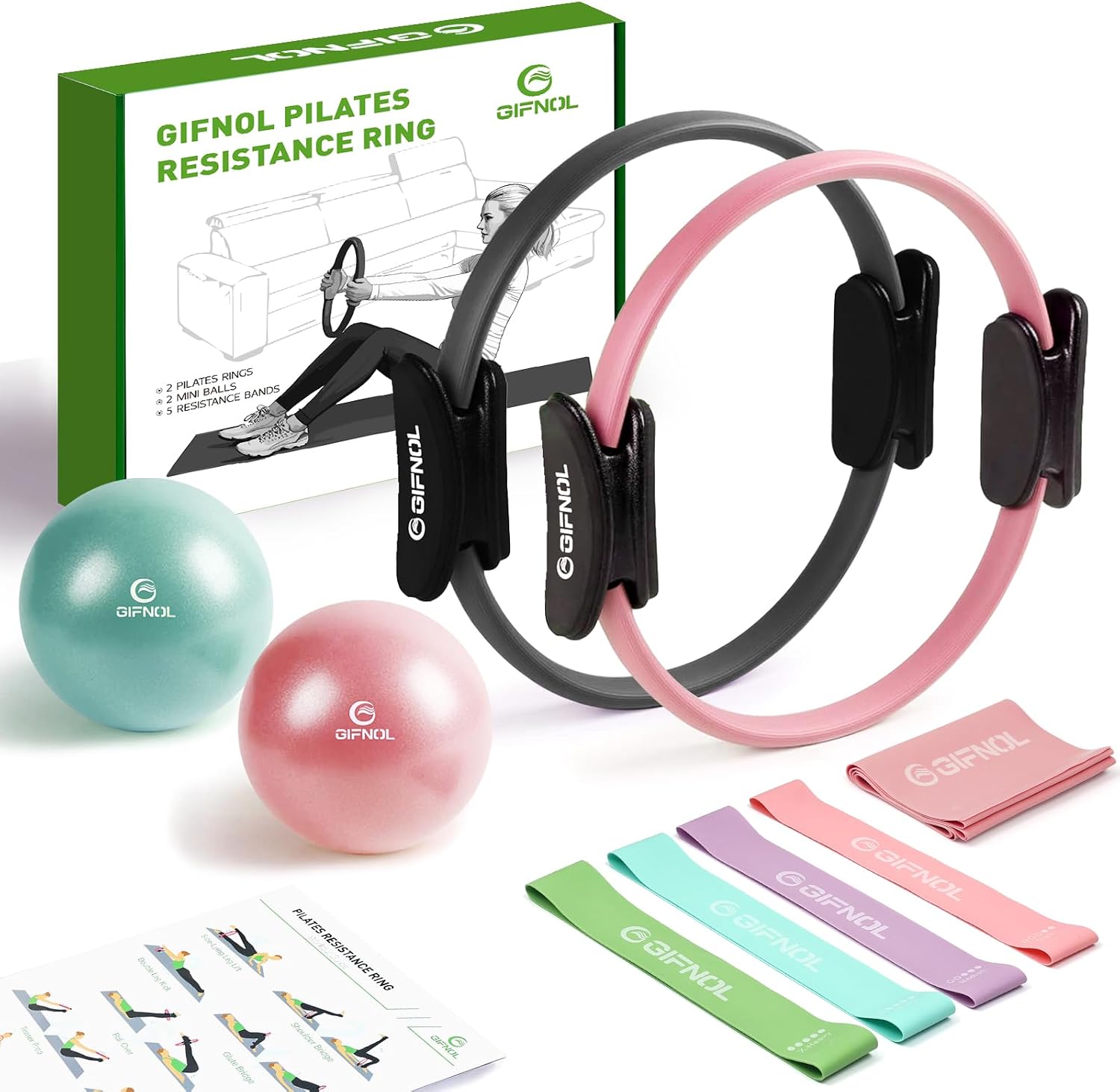 GIFNOL Pilates Ring & Ball Set