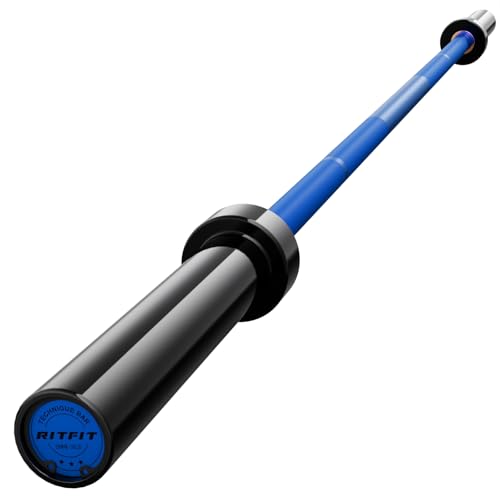 RITFIT Olympic Barbell 4ft/4.8ft/6ft - 2 Inch Weight Bar for Strength Training, Weightlifting, Squat, Deadlift, Bench Press, Curl, Overhead Press - 350lbs/500lbs Capacity