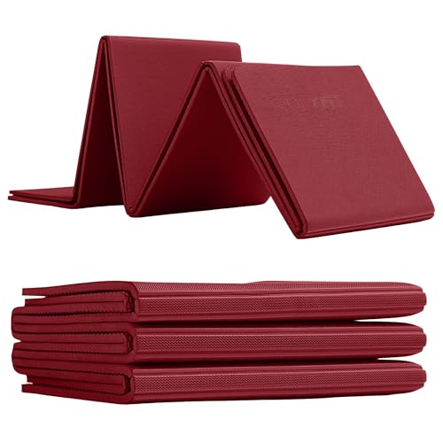 Polyfit Foldable Yoga Mat for Travel and Home Workouts - 7mm Thick - Lightweight, Packable, and Easy to Store - Folding Workout Mat for Women & Men - For Stretching, Yoga & Pilates