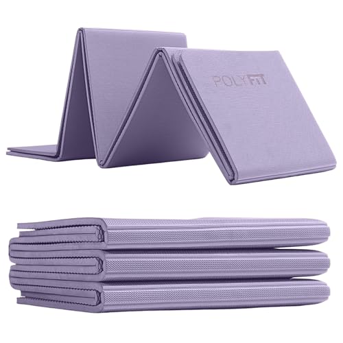 Polyfit Foldable Yoga Mat for Travel and Home Workouts - 7mm Thick - Lightweight, Packable, and Easy to Store - Folding Workout Mat for Women & Men - For Stretching, Yoga & Pilates