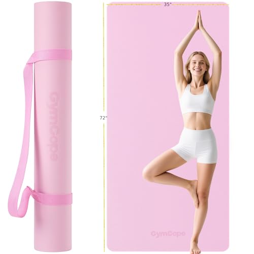 Extra Large Yoga Mat - 72"x35", 72"x48", 78"x57" - Wide TPE Exercise Mat for Home, Stretching, Couples & Family Workouts - 6-12mm Thick, Non-Slip & Waterproof - with Carry Bag and Straps