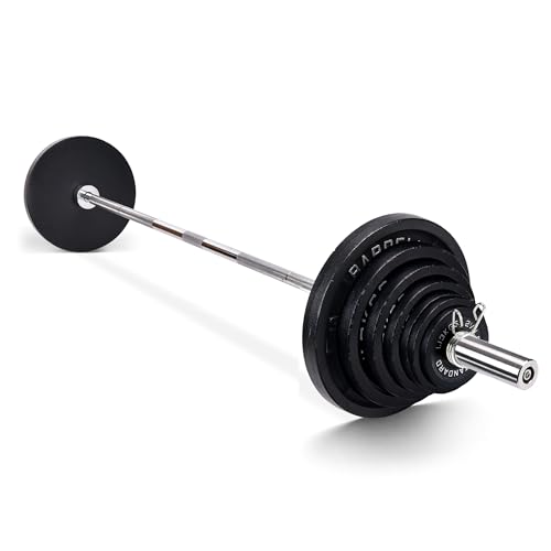 Fitvids Olympic 2-Inch Cast Iron Barbell Set