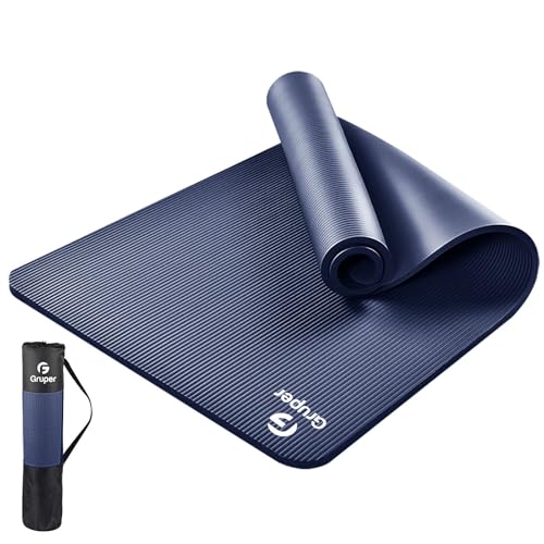 Yoga Mat Non Slip NBR Extra Thick Yoga Mat, 72"L x 32"/24"W x 0.6"/0.4"TH (185cm x 80cm/61cm x 15mm/10mm), Anti-Tear Exercise Mat with Carrying Strap and Bag, Workout Mats for Yoga, Pilates