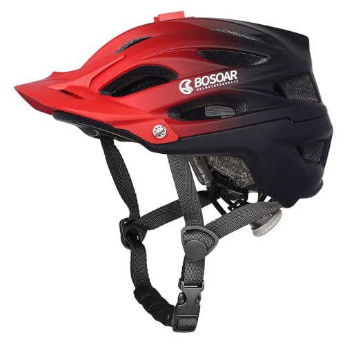 Mountain Bike Helmet,Adult Cycling Helmet with Camera Mount and Detachable Visor for Men Women Youth,Suggested Fit 55-61 Cm