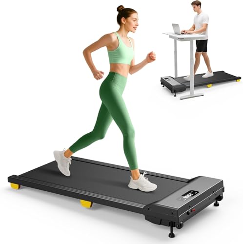UREVO Walking Pad, Portable Under Desk Treadmill, 2.5 HP Walking Treadmill Pad for Home and Office, Walking Jogging Running Machine with Remote Control and LED Display