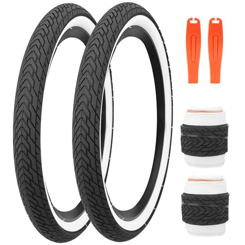 ZUKKA 20 x 2.35 Bike Tire 1/2 Pack 20 inch x 2.35 BMX Bike Tire Folding Replacement Tire for MTB Mountain Bike, BMX Bicycle Commuter Bike