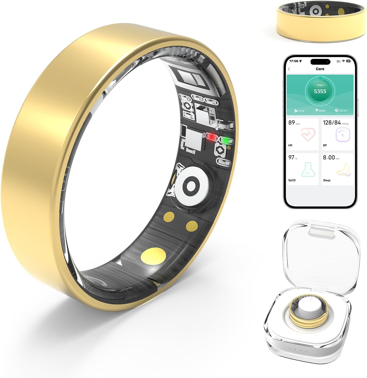 Smart Rings for Women Men... (Gold 10)