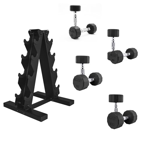 CAP Barbell Rubber Coated Dumbbell Set