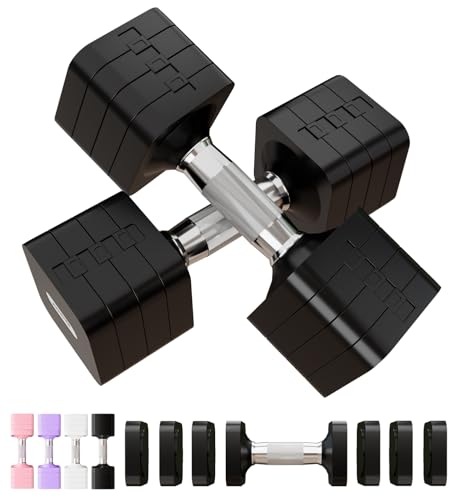 15LB 20LB 40LB 50LB Adjustable Dumbbell Set Free Weights Dumbbells Set for Women Men Hand Weights Sets Adjust Dumbbell Weight Sets for Home Gym Exercise Workout Strength Training Equipments
