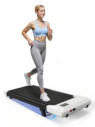 SupeRun Walking Pad, Under Desk Treadmill, 3 in 1 Portable Treadmill with Remote Control LED Display, 2.5 HP Quiet Walking Jogging Machine for Office Home Use, 250 Lbs Capacity