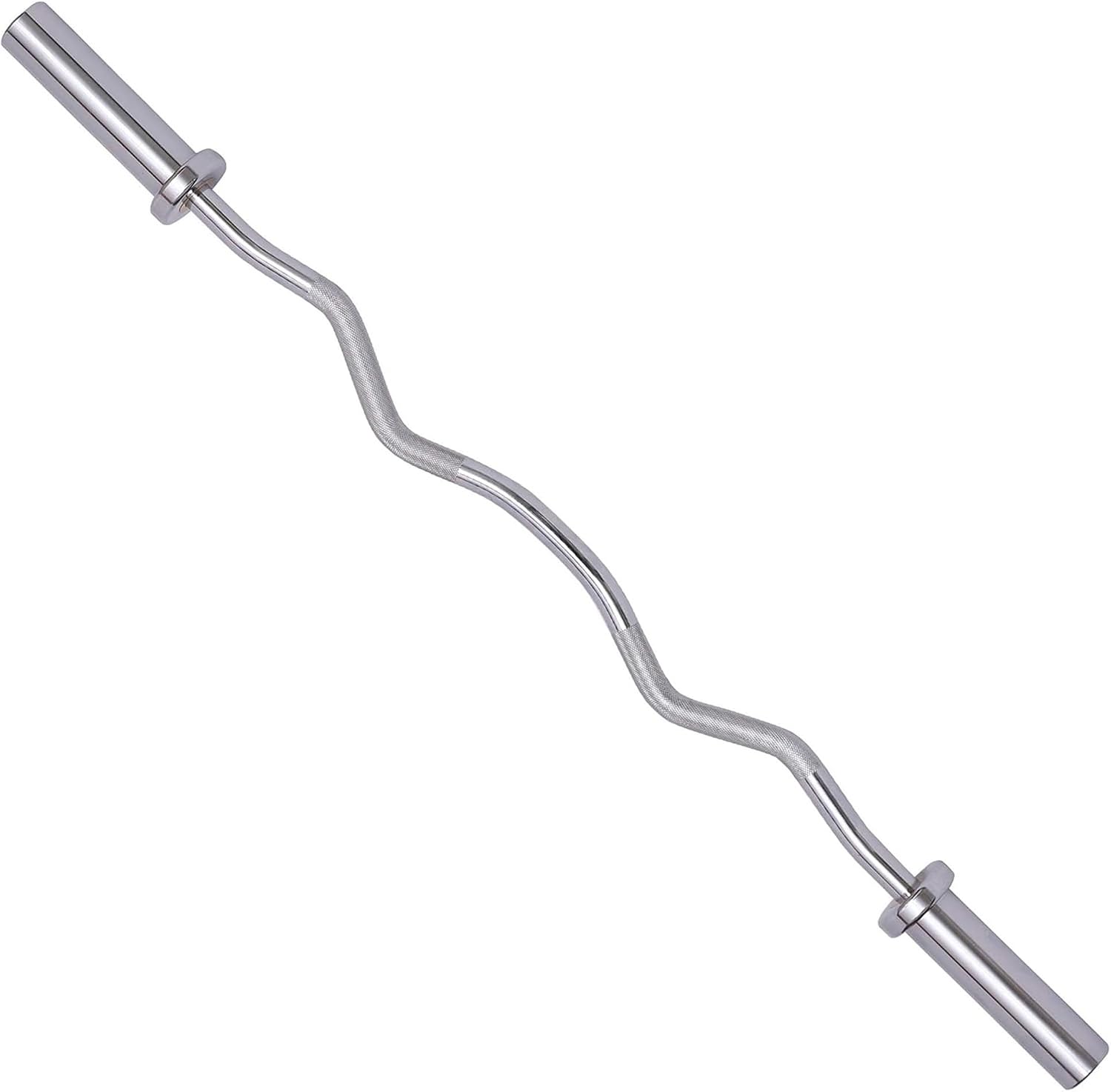 Olympic Barbell Bar 48", 2-Inch Curl Bar for Weight Lifting, Hip Thrusts, Squat, Biceps-Home Gym Weight Bar, Curling Bar for 2 Inch Weight Plates