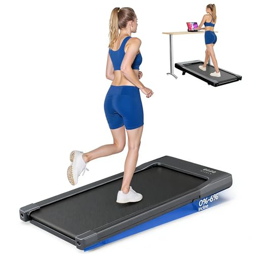 SupeRun Walking Pad, Under Desk Treadmill, 3 in 1 Portable Treadmills for Home with Remote Control LED Display, 2.5 HP Quiet Walking Jogging Machine for Office Home Use, 300 Lbs Capacity