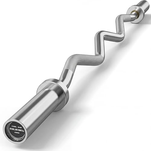 Olympic Barbell, 45lb/35lb 2-inch Weight Bar for Bench Press, 7ft/6.5ft Olympic Bar, 1000 lb High-Capacity, Hard Chrome, Knurled Grip for Strength Training Deadlift Weightlifting Squat