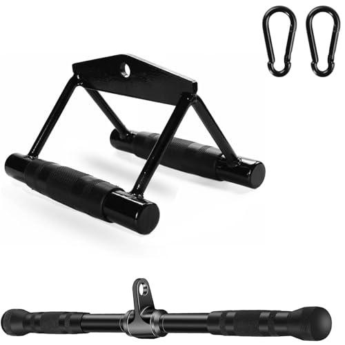 Cable Attachments for Gym, Cable Machine Attachment Set, LAT Pulldown Attachments, Cable Machine Accessories, Tricep Pull Down Attachment, Home Gym Accessories